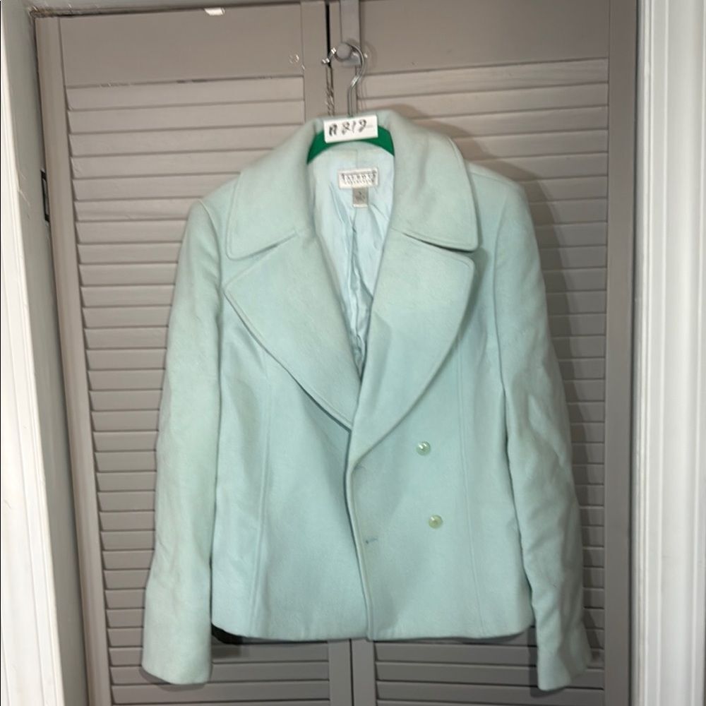 Talbots Women's Light Blue Pea Coat